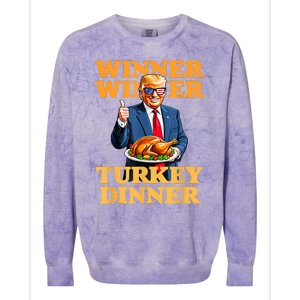 Humor Funny Trump Winner Winner Turkey Dinner Thanksgiving Colorblast Crewneck Sweatshirt