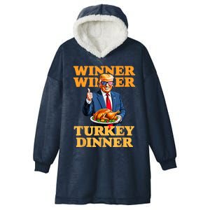 Humor Funny Trump Winner Winner Turkey Dinner Thanksgiving Hooded Wearable Blanket