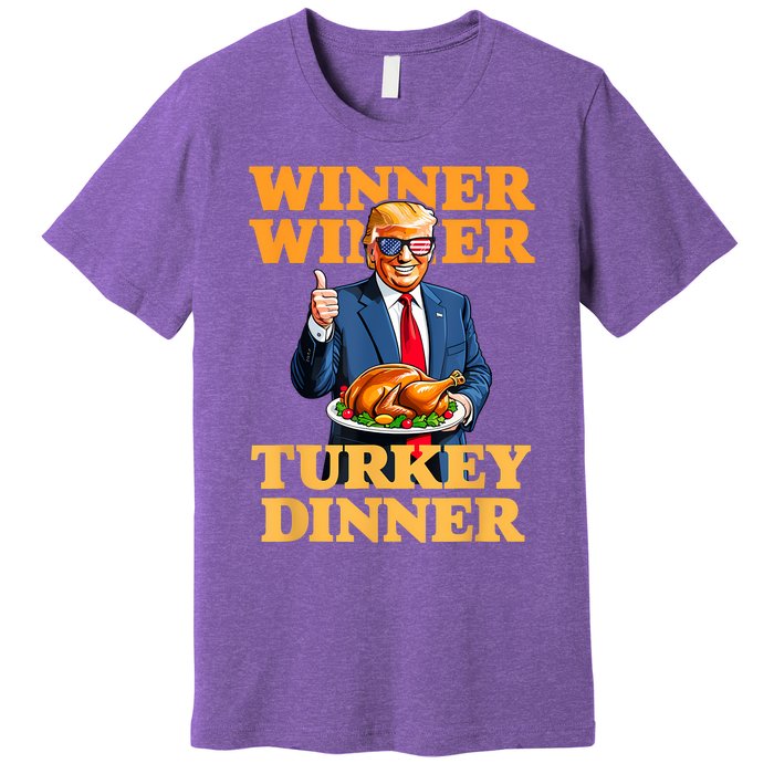 Humor Funny Trump Winner Winner Turkey Dinner Thanksgiving Premium T-Shirt