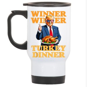 Humor Funny Trump Winner Winner Turkey Dinner Thanksgiving Stainless Steel Travel Mug