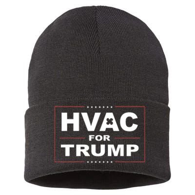 Hvac For Trump Political Apparel Sustainable Knit Beanie