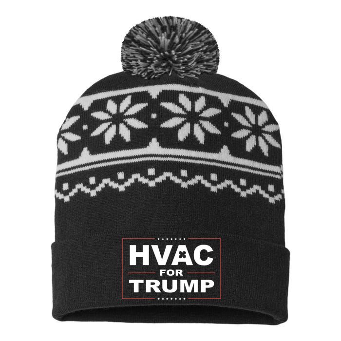 Hvac For Trump Political Apparel USA-Made Snowflake Beanie