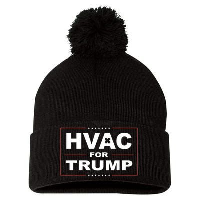 Hvac For Trump Political Apparel Pom Pom 12in Knit Beanie