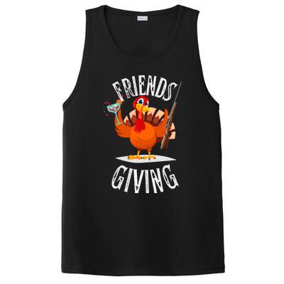 Happy Friendsgiving Turkey Friends Giving Funny Thanksgiving Gift PosiCharge Competitor Tank