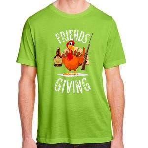 Happy Friendsgiving Turkey Friends Giving Funny Thanksgiving Gift Adult ChromaSoft Performance T-Shirt