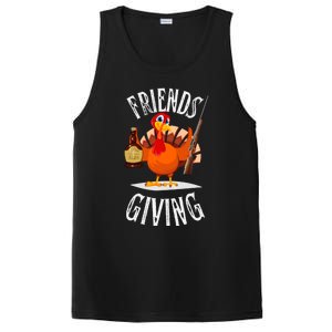 Happy Friendsgiving Turkey Friends Giving Funny Thanksgiving Gift PosiCharge Competitor Tank