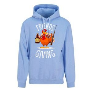 Happy Friendsgiving Turkey Friends Giving Funny Thanksgiving Gift Unisex Surf Hoodie