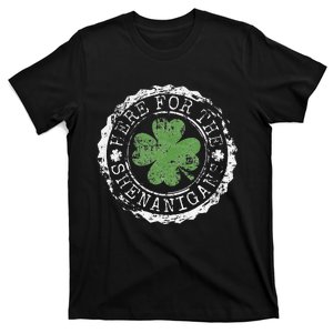 Here For The Shenanigans rertro St Patrick's Day T-Shirt