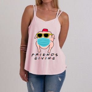 Happy Friendsgiving Turkey Friends Giving Gift Women's Strappy Tank