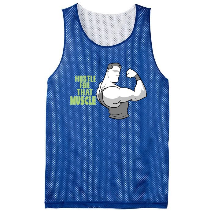 Hustle For That Muscle Gym And Workout Design For Gymgiftgoers Gift Mesh Reversible Basketball Jersey Tank