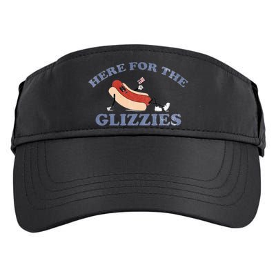 Here For The Glizzies 4th Of July Adult Drive Performance Visor