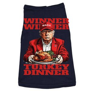 Humor Funny Trump Winner Winner Turkey Dinner Thanksgiving Doggie Tank