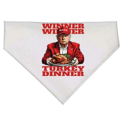 Humor Funny Trump Winner Winner Turkey Dinner Thanksgiving USA-Made Doggie Bandana