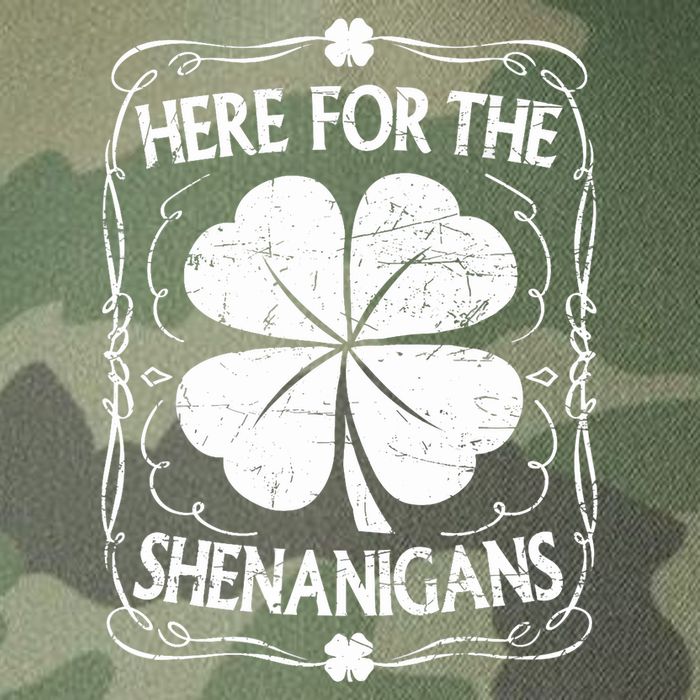 Here For The Shenanigans Happy St Patricks Day Shamrock Gift Legacy Tie Dye Trucker Hat