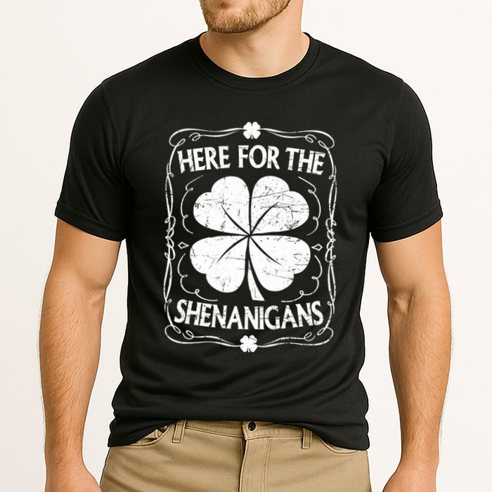 Here For The Shenanigans Happy St Patricks Day Shamrock Gift Performance Shirt