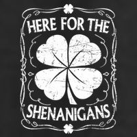 Here For The Shenanigans Happy St Patricks Day Shamrock Gift 25L Jumbo Tote