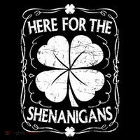 Here For The Shenanigans Happy St Patricks Day Shamrock Gift Toddler Sweatshirt
