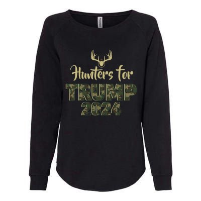 Hunters For Trump 2024 President Camouflage Deer Elk Antlers Gift Womens California Wash Sweatshirt