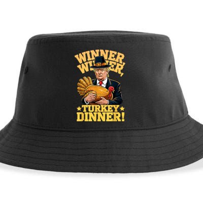 Humor Funny Trump Winner Winner Turkey Dinner Thanksgiving Sustainable Bucket Hat