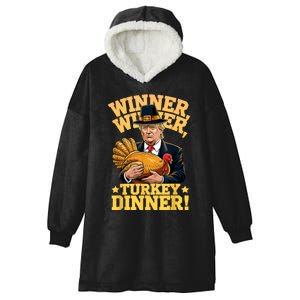 Humor Funny Trump Winner Winner Turkey Dinner Thanksgiving Hooded Wearable Blanket