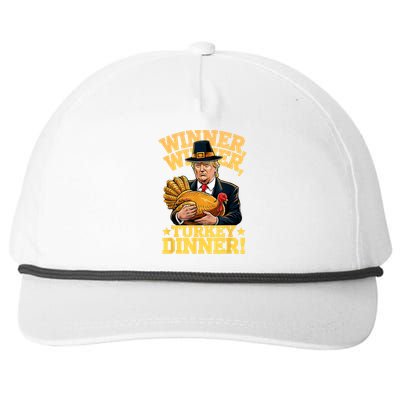 Humor Funny Trump Winner Winner Turkey Dinner Thanksgiving Snapback Five-Panel Rope Hat