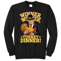 Humor Funny Trump Winner Winner Turkey Dinner Thanksgiving Tall Sweatshirt