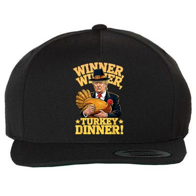 Humor Funny Trump Winner Winner Turkey Dinner Thanksgiving Wool Snapback Cap