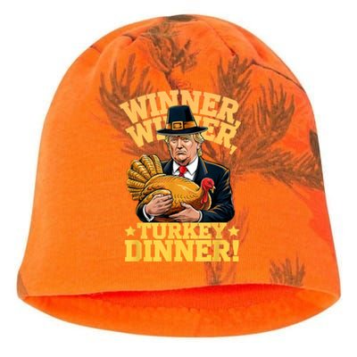 Humor Funny Trump Winner Winner Turkey Dinner Thanksgiving Kati - Camo Knit Beanie