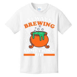 Halloween For Teens Funny Always Brewing Something Up Kids T-Shirt