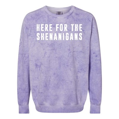 Here For The Shenanigans Colorblast Crewneck Sweatshirt