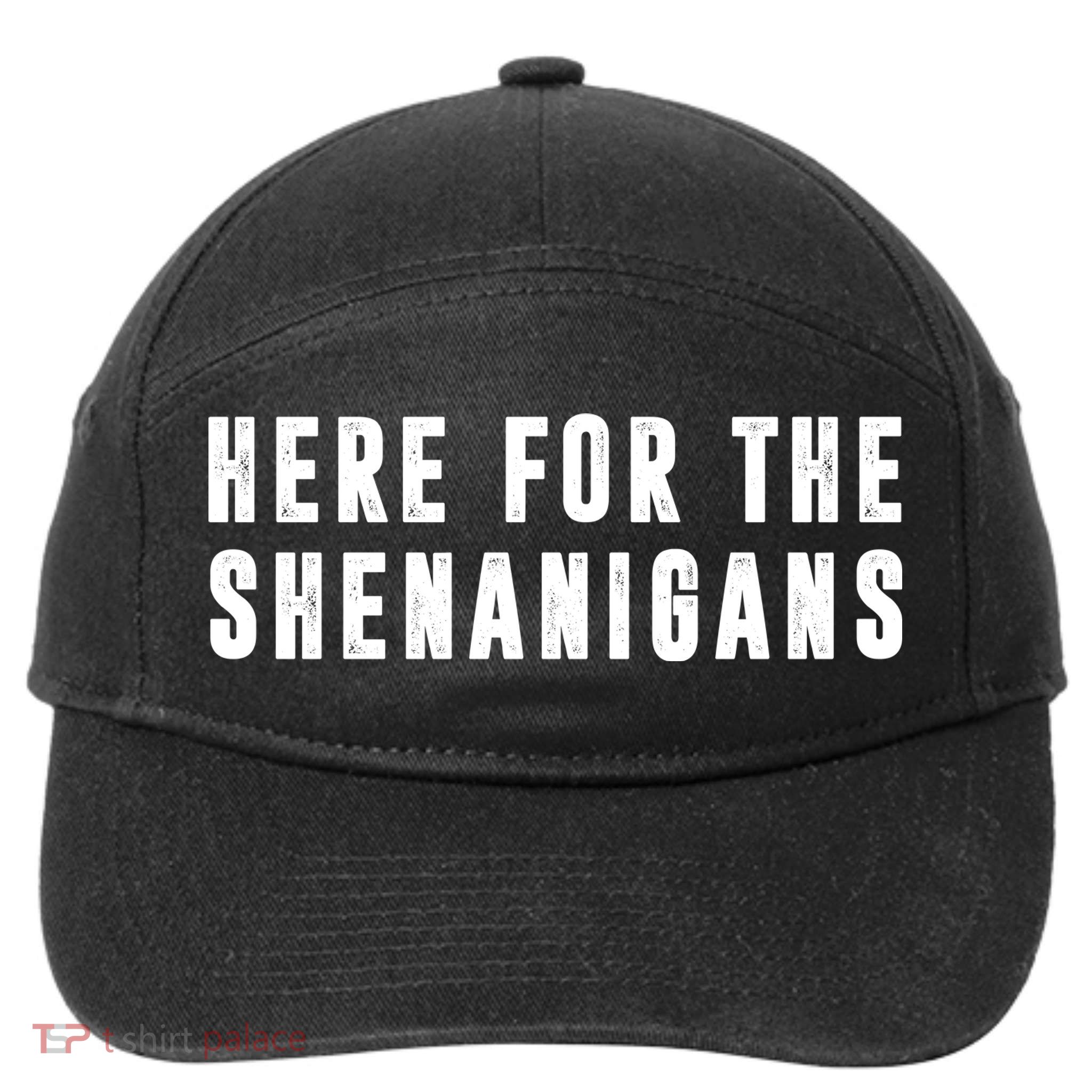 Here For The Shenanigans 7-Panel Snapback Hat