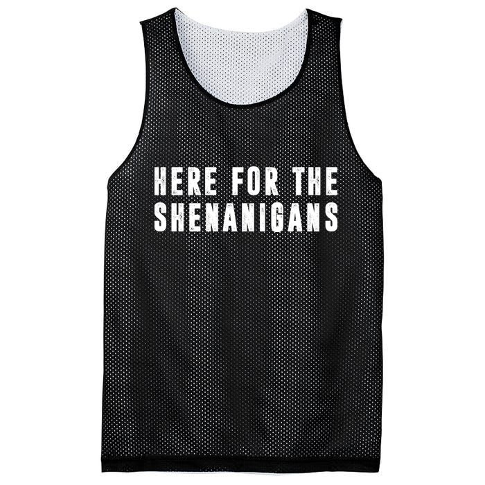 Here For The Shenanigans Mesh Reversible Basketball Jersey Tank