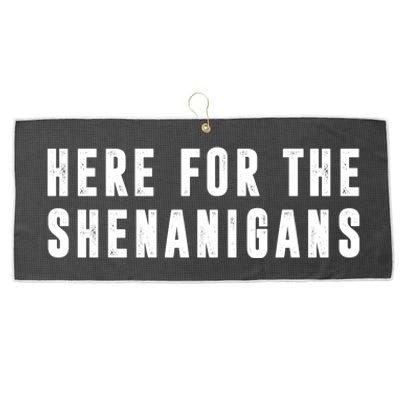 Here For The Shenanigans Large Microfiber Waffle Golf Towel