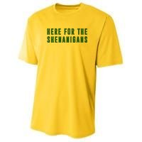 Here For The Shenanigans Youth Performance Sprint T-Shirt