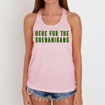 Here For The Shenanigans Women's Knotted Racerback Tank