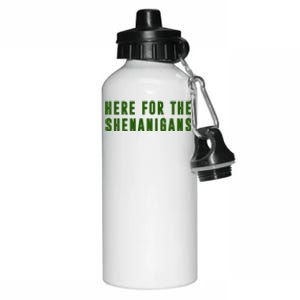 Here For The Shenanigans Aluminum Water Bottle 