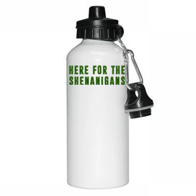 Here For The Shenanigans Aluminum Water Bottle