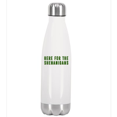 Here For The Shenanigans Stainless Steel Insulated Water Bottle