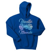 Hustle For That Muscle Gym Fitness Bodybuilding Quote Funny Gift Kids Hoodie