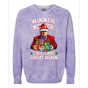 Humor Funny Trump Winner Winner Christmas Great Again Colorblast Crewneck Sweatshirt