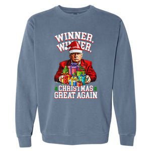 Humor Funny Trump Winner Winner Christmas Great Again Garment-Dyed Sweatshirt