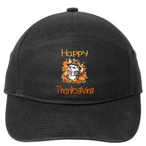 Hedgehog Fall Thanksgiving Happy Thanksgiving 7-Panel Snapback Hat