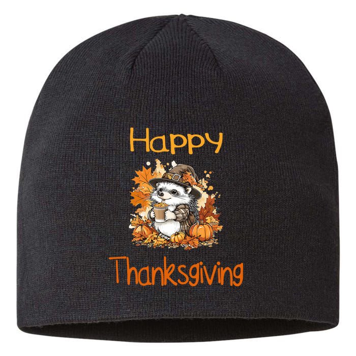 Hedgehog Fall Thanksgiving Happy Thanksgiving Sustainable Beanie