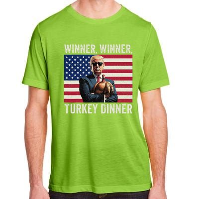 Humor Funny Trump Winner Winner Turkey Dinner Thanksgiving Gift Adult ChromaSoft Performance T-Shirt