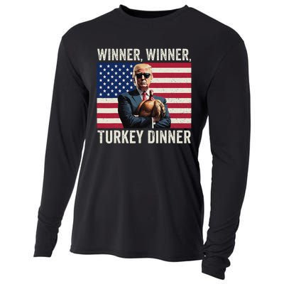 Humor Funny Trump Winner Winner Turkey Dinner Thanksgiving Gift Cooling Performance Long Sleeve Crew