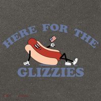 Here For The Glizzies 4th Of July Cotton Canvas Backpack