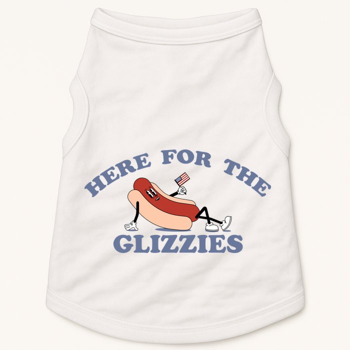 Here For The Glizzies 4th Of July Doggie Tank