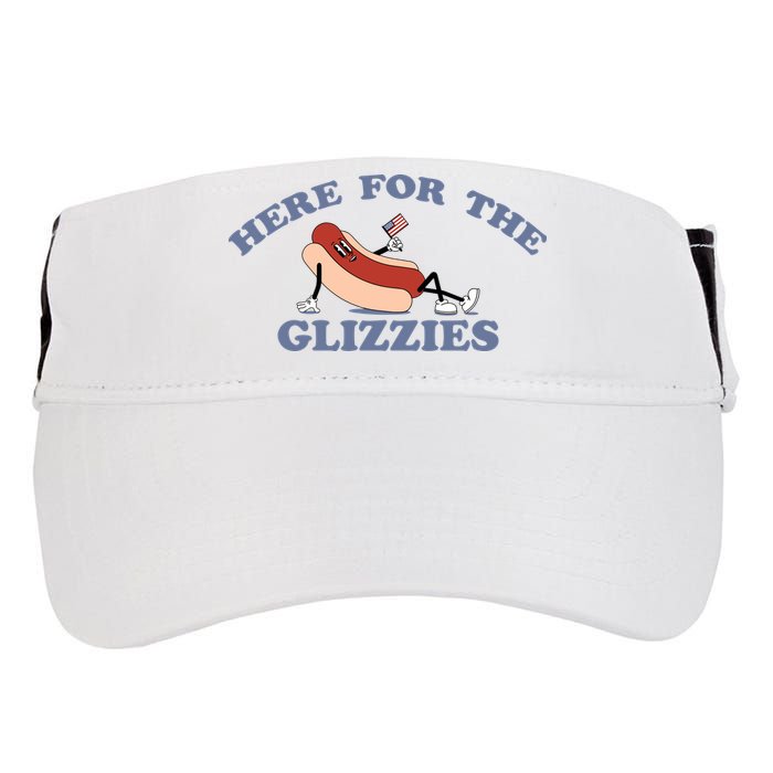 Here For The Glizzies 4th Of July Adult Drive Performance Visor