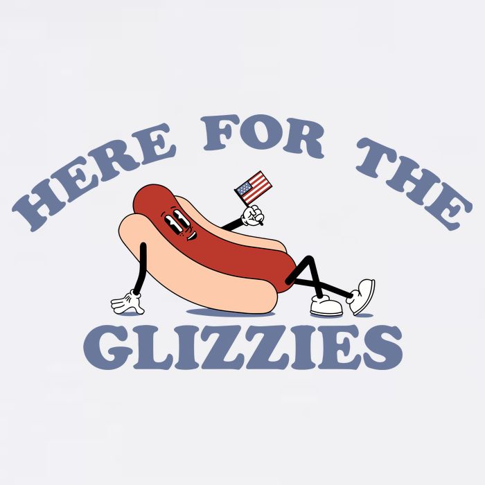 Here For The Glizzies 4th Of July Golf Towel