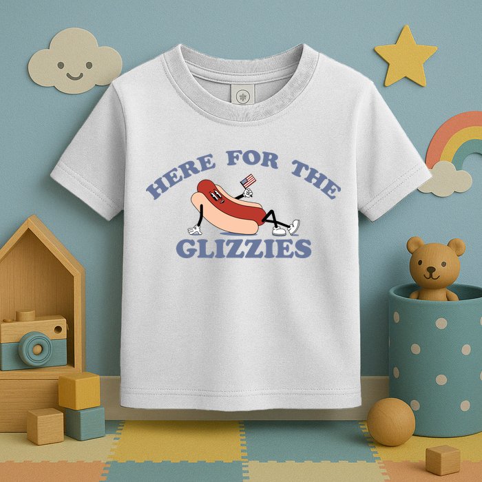 Here For The Glizzies 4th Of July Toddler T-Shirt